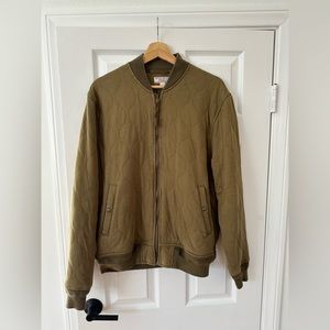 Wallace & Barnes Crew Green Military Quilted Bomber Jacket